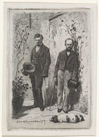 Autorretrato con Frederik Hendrik Weissenbruch de Jan Weissenbruch