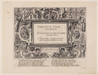 Frontispicio, de Theatrum Vitae Humanae (Las Edades del Hombre) de Jan Wierix
