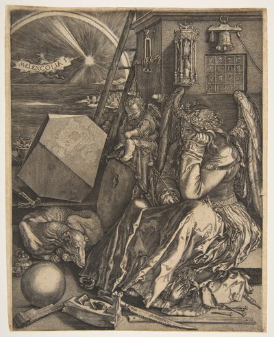 Melancolía I copia, 1602 de Jan Wierix
