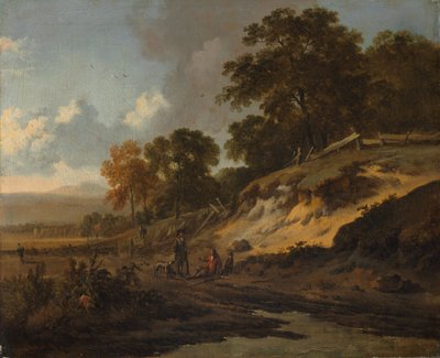 paisaje con cazadores de Jan Wijnants