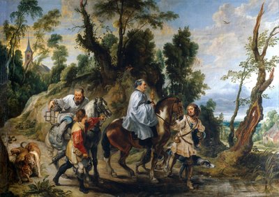 Rodolfo de Habsburgo y el sacerdote de Jan Wildens