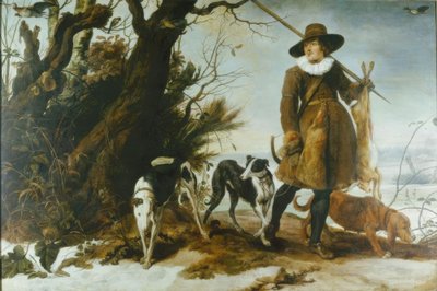 Paisaje invernal con un cazador de Jan Wildens