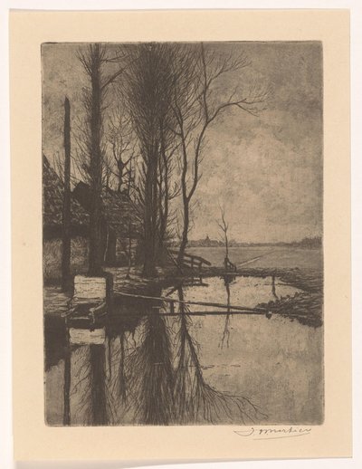 Zanja cerca de Nootdorp de Jan Willem Nortier (signed by artist)