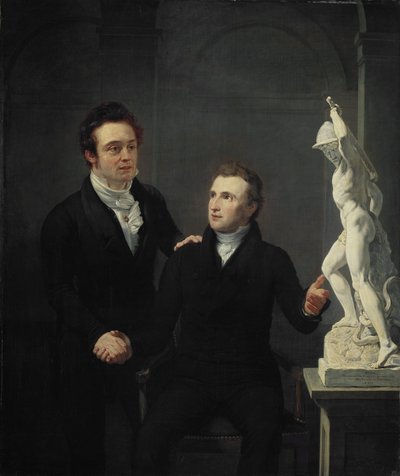 Louis Royer, escultor, y Albertus Bernardus Roothaan, corredor de bolsa, amigo de las artes y mecenas de las ciencias de Jan Willem Pieneman