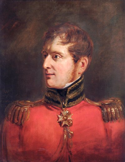Retrato del Mariscal de Campo Lord Fitzroy James Henry Somerset, soldado británico de Jan Willem Pieneman