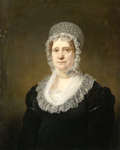 Retrato de Sara de Haan, viuda del asegurador de Ámsterdam Cornelis Hartsen de Jan Willem Pieneman