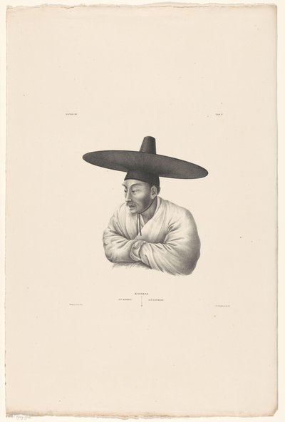 Retrato de un comerciante coreano Koorai / Un comerciante / Ein Kaufmann (título sobre objeto) de Jan Willem Vlaanderen