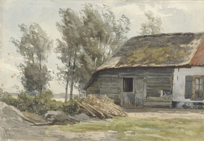 Casa de campo con granero de Jan Willem van Borselen