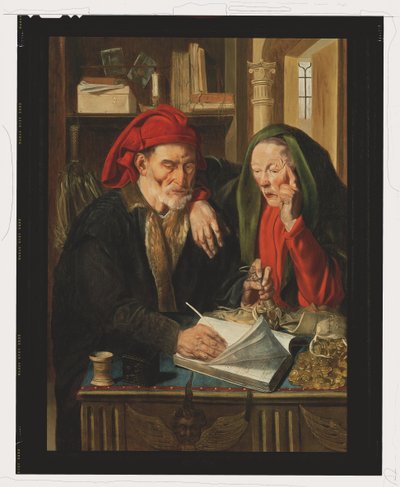 Los cambistas (óleo sobre tabla) de Jan Woutersz Stap