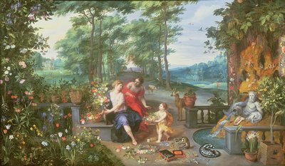 Flora y Ninfas en un Jardín de Jan and Balen, Hendrik van Brueghel
