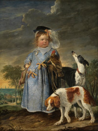Retrato de un niño (óleo sobre tabla) de Jan and Quellinus Erasmus (1607 78) Fijt