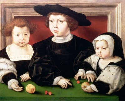Los hijos del Rey Christian II de Dinamarca, Noruega y Suecia (1481-1559); John, Christina y Dorothea de Jan Gossaert