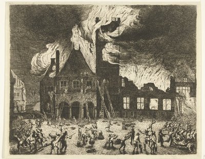 El incendio del Viejo Ayuntamiento de Ámsterdam, 1652
Imagen del antiguo ayuntamiento de Ámsterdam quemado el 7 de julio de 1652 de Jan de Baen