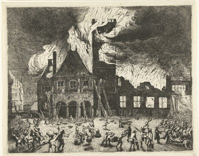El incendio del Viejo Ayuntamiento de Ámsterdam, 1652
Imagen del antiguo ayuntamiento de Ámsterdam quemado el 7 de julio de 1652 de Jan de Baen