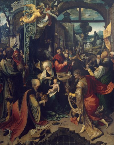 Nacimiento de Jesús, panel central del tríptico de Jan de Beer (hacia 1475-1528), óleo sobre lienzo de Jan de Beer