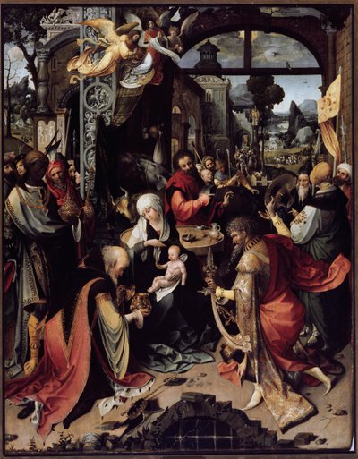 La adoración de los magos (panel central) de Jan de Beer