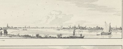 Vista sobre el Lek en los pueblos Lopik, Jaarsveld, Tienhoven, Ameide y la Casa Herlaer de Jan de Beijer