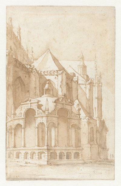 Casa Beckeneel en la Nieuwe Kerk de Ámsterdam de Jan de Bisschop