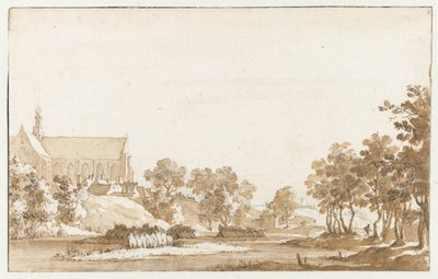 Vista de la iglesia de St Laurenskerk en Alkmaar de Jan de Bisschop
