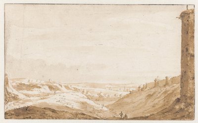 Paisaje de colinas cerca de la Puerta de Namur de Bruselas de Jan de Bisschop