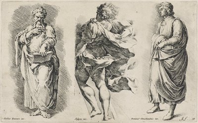 Tres figuras sin título después de tres artistas italianos de Jan de Bisschop