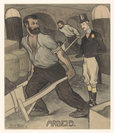 Arbeid (título sobre objeto) de Jan de Waardt (signed by artist)