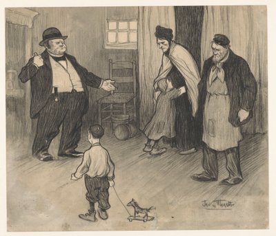 Propietario desaloja a familia de Jan de Waardt (signed by artist)