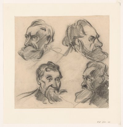 cabezas masculinas de Jan de Waardt