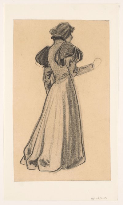 mujer de pie de Jan de Waardt
