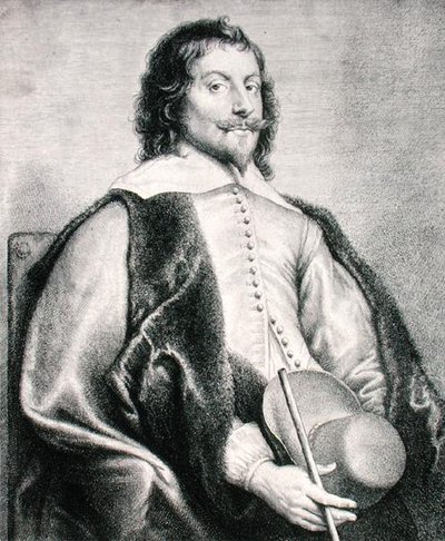 Nicolas Lanier (n.1588) grabado por Lucas Vostermans de Jan the Elder (after) Lievens