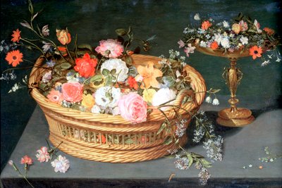 Una cesta de flores, c1590-1625 de Jan the Elder Brueghel