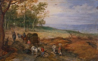 Un Paisaje Boscoso con Viajeros de Jan the Elder Brueghel