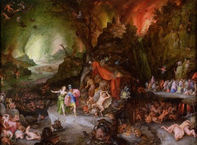 Eneas y la Sibila en el inframundo de Jan the Elder Brueghel