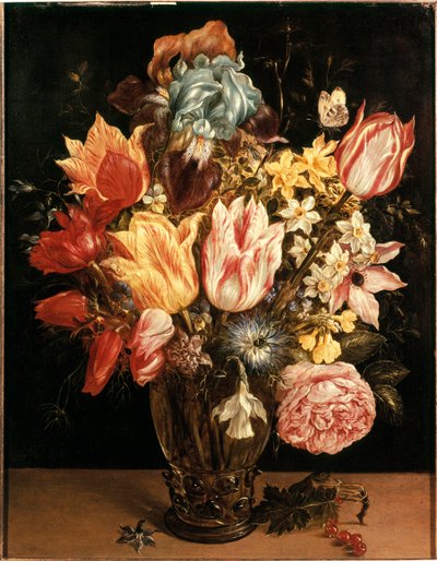 Ramo de tulipanes Pintura de Jan Bruegel (o Breugel o Brueghel o Breughel) el Viejo conocido como Bruegel de Terciopelo (1568-1625). Siglo XVII. Colección privada de Jan the Elder Brueghel