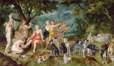 Diana y sus ninfas preparándose para la caza de Jan the Elder Brueghel