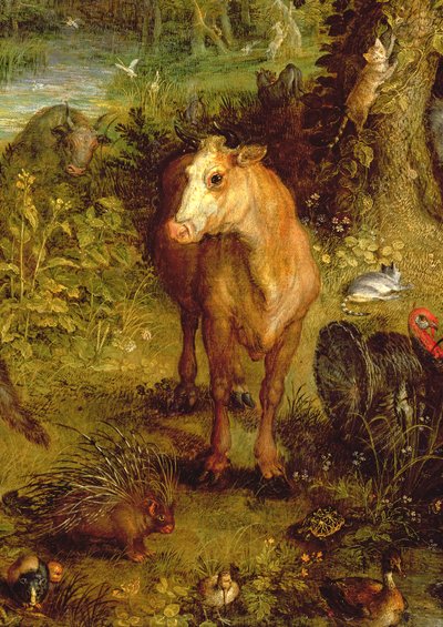 La Tierra o El Paraíso Terrenal (detalle) de Jan the Elder Brueghel