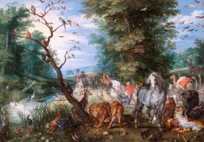 Entrar en el Arca de Jan the Elder Brueghel