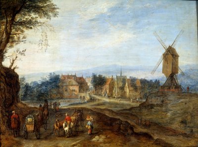 Paisaje en el molino de Jan the Elder Brueghel