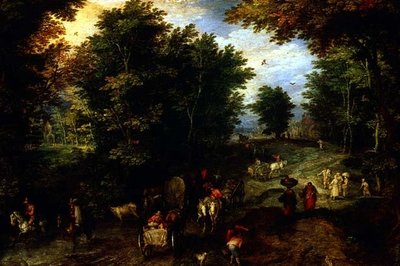 Paisaje con un Vado de Jan the Elder Brueghel
