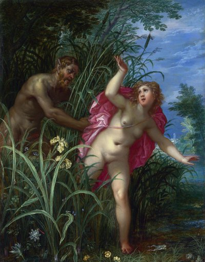Pan persiguiendo a Siringa de Jan the Elder Brueghel