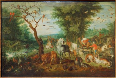 Paisaje paradisíaco con el Arca de Noé de Jan the Elder Brueghel