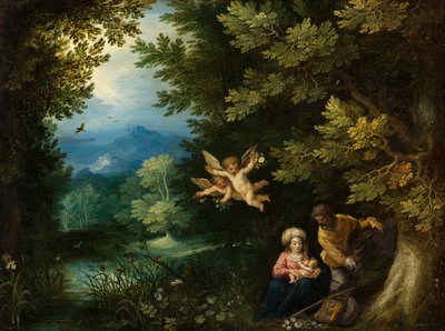 Descanso en la huida a Egipto, c.1595 de Jan the Elder Brueghel