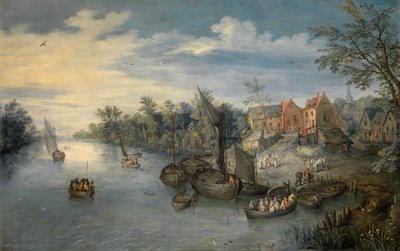 Paisaje fluvial de Jan the Elder Brueghel