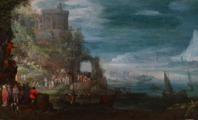 Marina y la expulsión de demonios, c.1600 de Jan the Elder Brueghel
