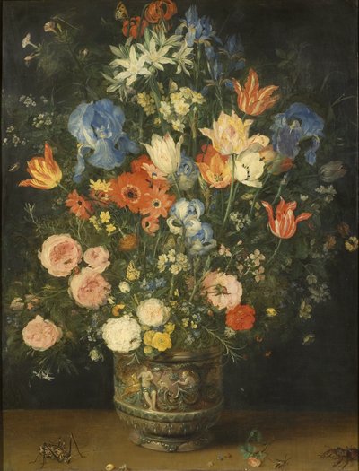 Naturaleza muerta con flores en un jarrón esculpido, c.1620-24 de Jan the Elder Brueghel