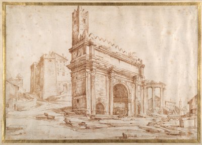 El Arco de Septimio Severo, Roma de Jan the Elder Brueghel