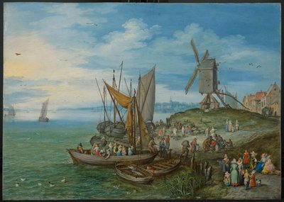 El Molino en el muelle, 1613 de Jan the Elder Brueghel