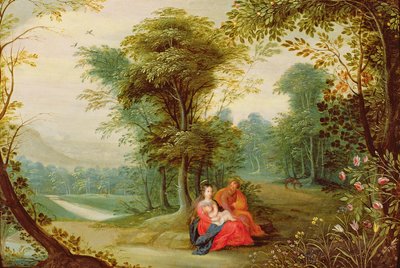 El descanso en la huida a Egipto de Jan the Elder Brueghel