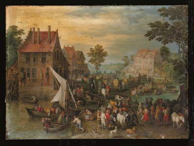 El retorno del mercado (petróleo sobre cobre) de Jan the Elder Brueghel