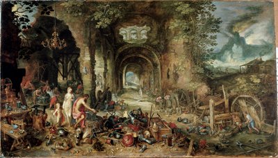 Los cuatro elementos: alegoría del fuego de Jan the Elder Brueghel